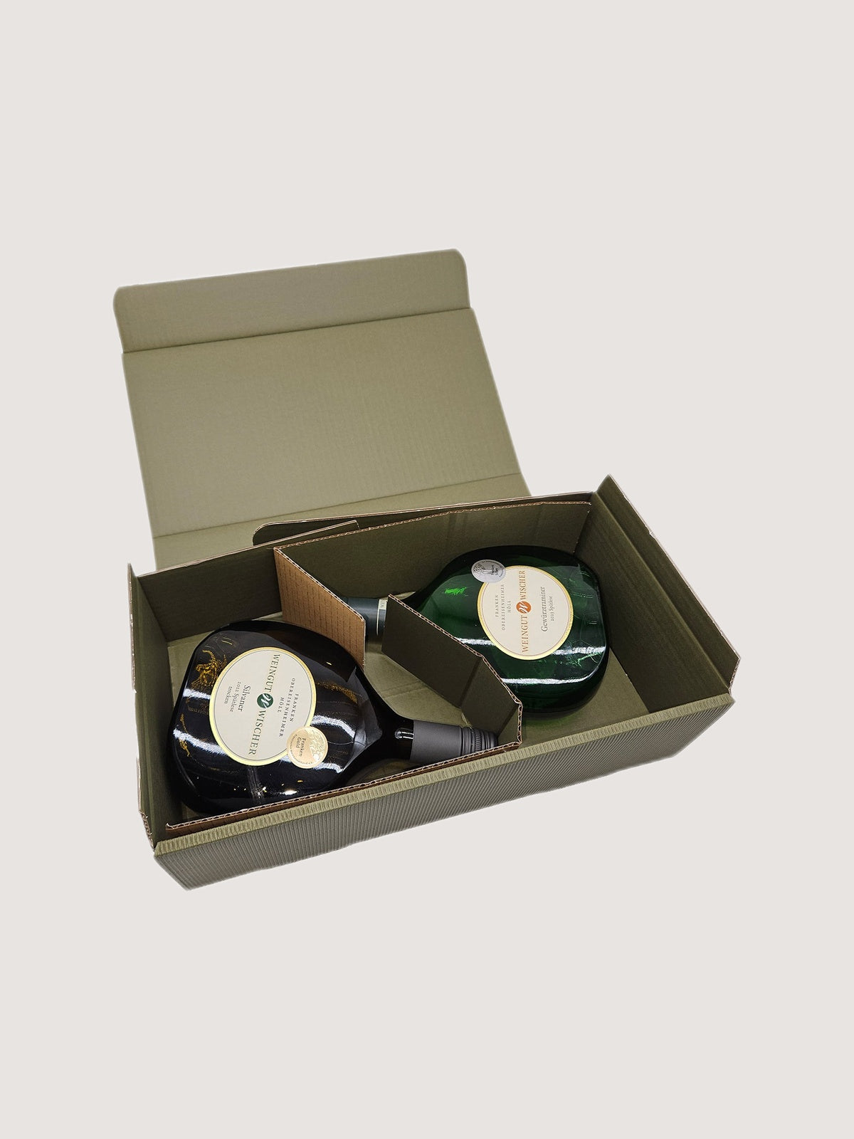 2er Geschenk-Karton in moosgrün