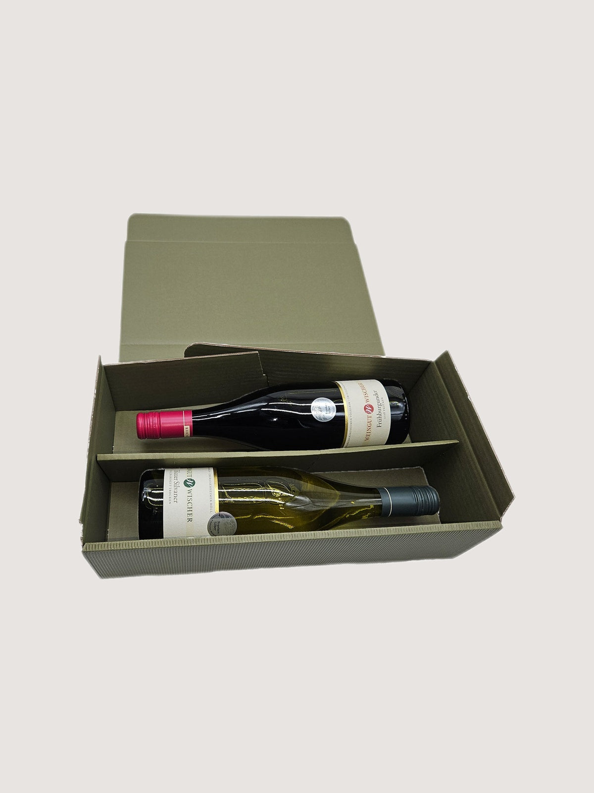 2er Geschenk-Karton in moosgrün