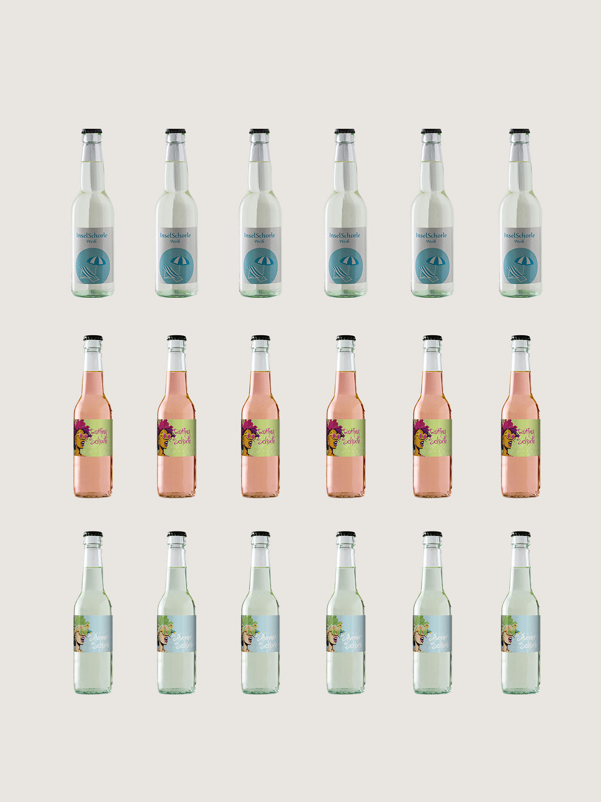 Sommer-Vorrat – 18 Weinschorlen im Sommerpaket (versandkostenfrei + inkl. 1 Flasche gratis)